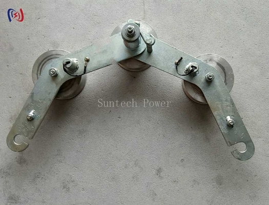Hook Ground Block Cable Pulling Pulley Untuk Konduktor / Steel Wire Rope