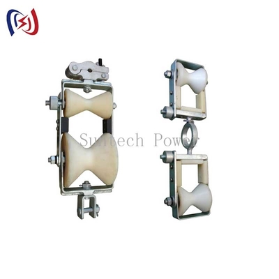 Blok double sheave untuk mengubah garis yang cocok untuk pertukaran overhead grounding wire dengan operasi OPGW