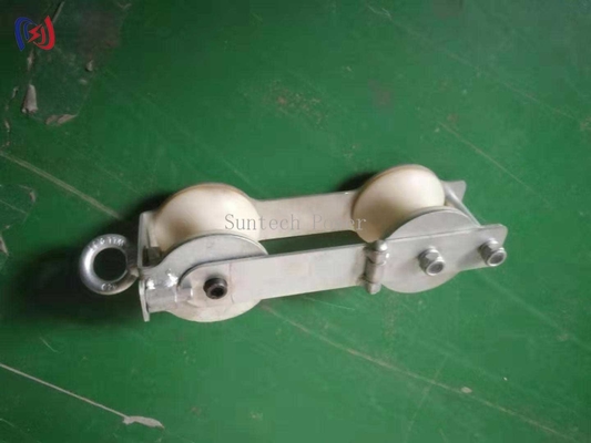 Blok double sheave untuk mengubah garis yang cocok untuk pertukaran overhead grounding wire dengan operasi OPGW