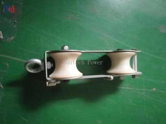 Blok double sheave untuk mengubah garis yang cocok untuk pertukaran overhead grounding wire dengan operasi OPGW