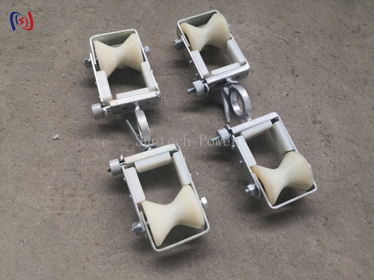 Blok double sheave untuk mengubah garis yang cocok untuk pertukaran overhead grounding wire dengan operasi OPGW