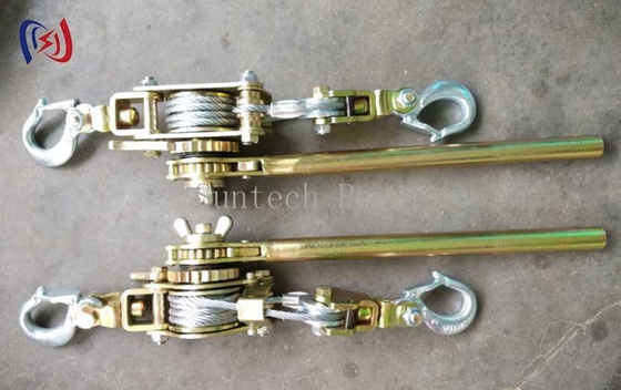 Ratchet Kabel Puller Tightener Konstruksi Baja Non Slip Grip Jaw Adjustable Untuk Tali Kawat Strand