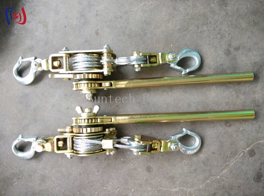 Ratchet Kabel Puller Tightener Konstruksi Baja Non Slip Grip Jaw Adjustable Untuk Tali Kawat Strand