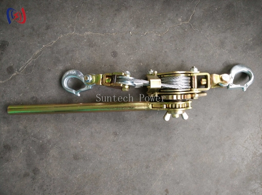 Ratchet Kabel Puller Tightener Konstruksi Baja Non Slip Grip Jaw Adjustable Untuk Tali Kawat Strand