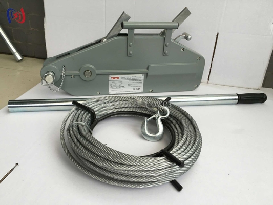 Heavy Duty Wire Rope Handle Hoist 5 Ton Kapasitas Manual Lever Operasi Untuk Konstruksi Industri Lifting