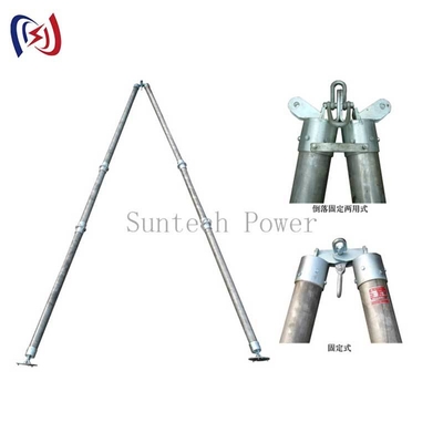 Heavy Duty A-Shaped Tubular Gin Pole Untuk Pembangunan Menara Transmisi