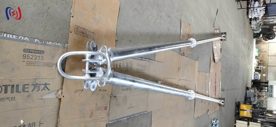 Heavy Duty A-Shaped Tubular Gin Pole Untuk Pembangunan Menara Transmisi