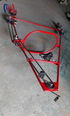 Heavy Duty Two Bundle Conductor Inspection Trolley untuk pemeliharaan jalur listrik