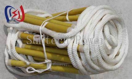 Tangga Tali Berinsulasi untuk Pekerjaan Listrik Bertegangan 100kV Dielektrik
