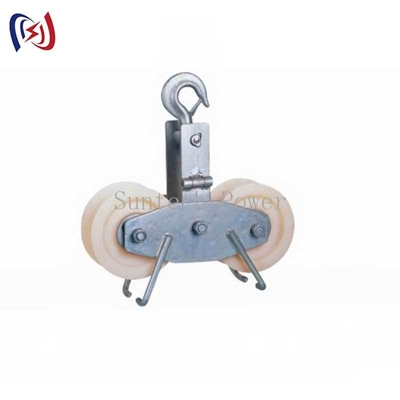 Blok Penarik Sheave Tandem Beban 25KN Aluminium/Sheave Nilon
