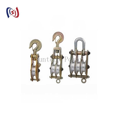 Aluminium Sheave Hoist 10-100KN Beban untuk Stringing Konduktor