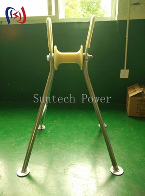 Heavy Duty Steel Pipe Elevated Cable Roller 5KN Kapasitas Beban