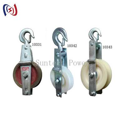 Blok Penarik Kawat Grounding Tugas Berat dengan Beban Terukur 5kn-150kn dan Ukuran Katrol 660x560x100mm untuk Konstruksi Jaringan