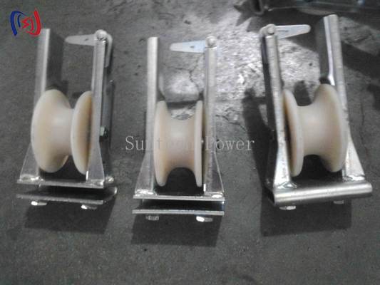 Blok Penarikan Konduktor Tegangan Tinggi dengan Roda Nylon dan Dimensi Roda yang Disesuaikan untuk Aplikasi Saluran Udara