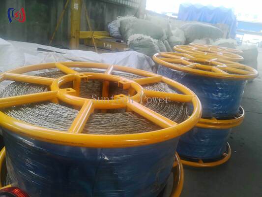 Heavy Duty 12 Strand/18 Strand Anti-Twisting Braided Steel Rope with 9-42mm Diameter and 54-817KN Breaking Force for Crane and Rigging