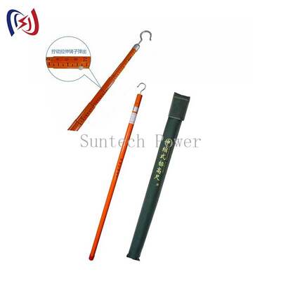 Professional 5-20M Height Measuring Telescopic Rod dengan Non-conductive Fiberglass untuk Verifikasi Clearance Portable Overhead Line