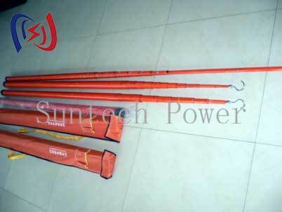 Professional 5-20M Height Measuring Telescopic Rod dengan Non-conductive Fiberglass untuk Verifikasi Clearance Portable Overhead Line