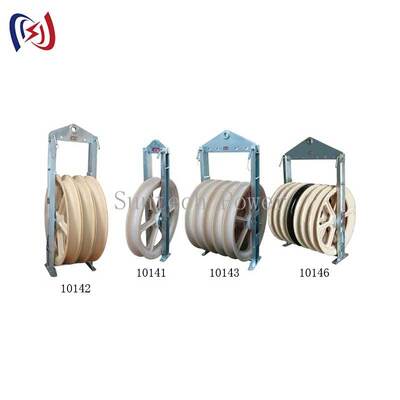 Blok Stringing Seri Heavy Duty 822 dengan Sheave MC Nylon untuk Pemasangan Konduktor Saluran Transmisi Kapasitas Tinggi
