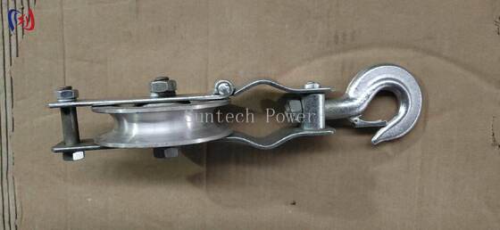 Blok Stringing Katrol Tunggal Profesional dengan Beban Terukur 5-20KN dan Katrol Aluminium untuk Stringing Konduktor Overhead Ringan