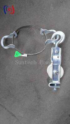 Blok Stringing tipe duduk dan menggantung dengan penggunaan ganda dengan beban nominal 5-20KN dan berat ringan 2,1-3,4KG untuk instalasi saluran udara