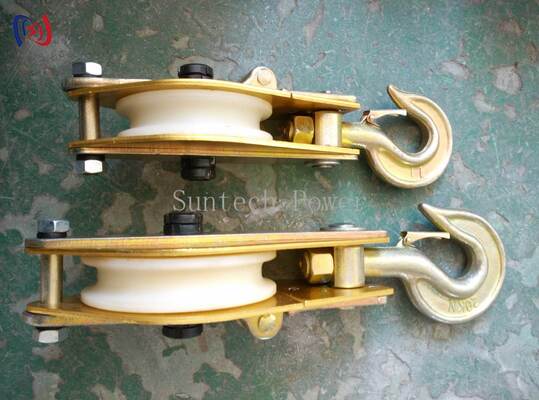 Alat Angkat Alloy Aluminium Ringan dengan Nylon Sheave dan 10-100KN Nominal Load untuk Pekerjaan Listrik Overhead