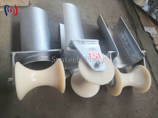 D Series Kabel Entrance Protection Roller dengan Diameter Tabung 80-200mm untuk Corrosion Resistant dan Low Friction Kabel Pulling