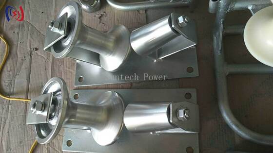 10KN Nominal Load Cable Turning Roller dengan struktur satu arah untuk operasi menarik kabel bawah tanah