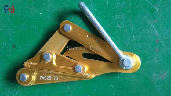 Gripper konduktor terisolasi paduan aluminium dengan beban nominal 10-30KN dan 15-39mm Max terbuka untuk pekerjaan jalur langsung