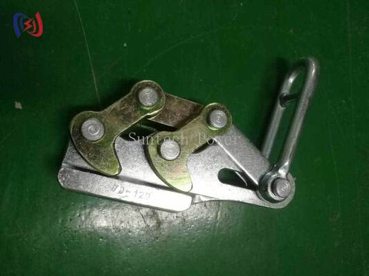 Professional Dual Cam Earth Wire Gripper dengan beban nominal 10-30KN untuk kabel 11-15mm dan tahan korosi Come Along Clamp