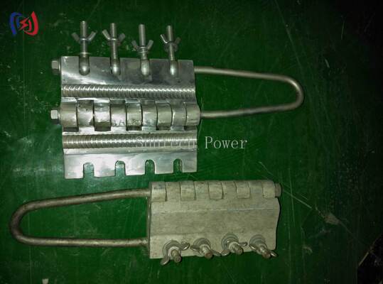 Bolt Type Anti Twist Steel Rope Gripper dengan beban nominal 20-100KN dan diameter 7-24mm yang berlaku untuk pengangkatan yang aman