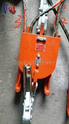Papan kepala profesional untuk konduktor tiga bundel dengan beban nominal 100-180KN, Geometri segitiga yang tepat, dan paduan aluminium tahan korosi
