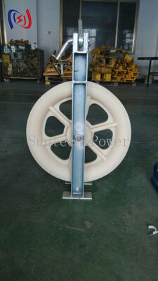 Blok Stringing Profesional Seri 508 untuk Konduktor Overhead Tegangan Tinggi dengan Sheave Aluminium Berlapis Karet dan Beban Terukur 20-60KN