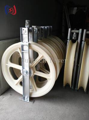 Professional 822 Series High Tension Stringing Block dengan MC Nylon Sheave untuk 150KN Rated Load Overhead Power Line Construction