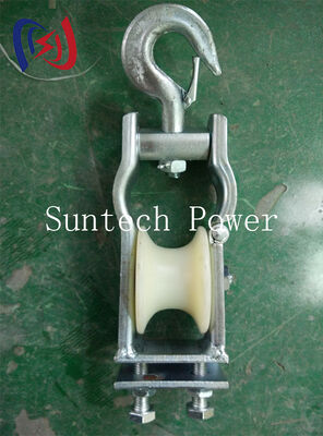 Blok Stringing Ganda Tipe Duduk dan Gantung Profesional dengan Beban Terukur 5-20KN dan Ukuran Sheave 80x50mm untuk Instalasi Saluran Udara