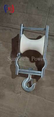 Professional Aerial Cable Stringing Block with 120x130mm Sheave Size and 5KN Rated Load for Overhead Power Line Installation
