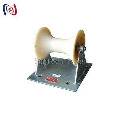 Professional 5KN Rated Load Cable Ground Roller dengan Casting Aluminium Carrier untuk pemasangan kabel bawah tanah 150-160mm