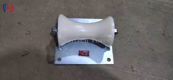 Professional 5KN Rated Load Cable Ground Roller dengan Casting Aluminium Carrier untuk pemasangan kabel bawah tanah 150-160mm