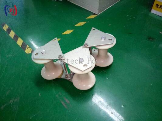 Roller Pithead Kabel Beban Terukur 10-20KN Profesional untuk Kabel 80-160mm dengan Desain Tahan Korosi