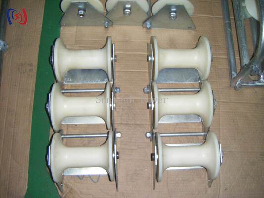 Roller Pithead Kabel Beban Terukur 10-20KN Profesional untuk Kabel 80-160mm dengan Desain Tahan Korosi