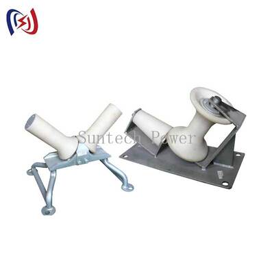 10KN Heavy Duty Cable Turning Roller: Perlindungan sudut 90 derajat untuk lubang manhole