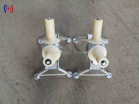 10KN Heavy Duty Cable Turning Roller: Perlindungan sudut 90 derajat untuk lubang manhole