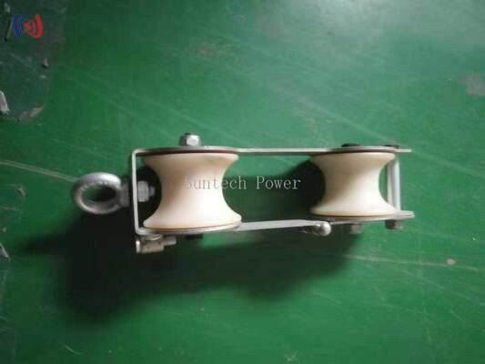 Double Sheave Block for OPGW Replacement | 2KN Lightweight Pulley for Transmission Line Maintenance