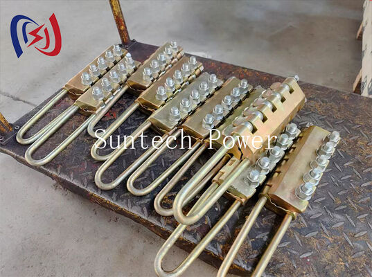 Bolt Type Anti Twist Steel Rope Gripper Come Along Clamp 20-100KN untuk Transmission Line Stringing dengan Diameter 7-24mm