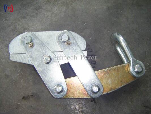 Anti Twist Steel Rope Gripper Come Along Clamp 50-200KN untuk 11-30mm Transmission Line Stringing