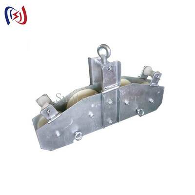 OPGW Stringing Block dengan 10KN Nominal Load R570 Radius Bend untuk Instalasi Kabel Serat Optik Empat bundaran dikombinasikan