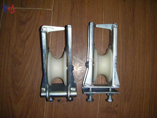Blok Stringing Sheave Ganda untuk Konduktor 25-400mm dengan Beban 5-20KN dan Kerangka Baja Galvanis