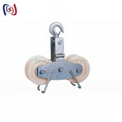 Blok Merangkai Tandem Sheave 25KN untuk Konduktor ACSR Bagian Besar LGJ300-500 dengan Desain Tandem Sheave