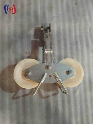 Blok Merangkai Tandem Sheave 25KN untuk Konduktor ACSR Bagian Besar LGJ300-500 dengan Desain Tandem Sheave