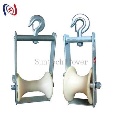 Blok Stringing Kabel Udara dengan Ukuran Sheave 120x130mm dan Beban Nomer 5KN untuk ABC Bunched Conductor