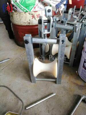 Blok Stringing Kabel Udara dengan Ukuran Sheave 120x130mm dan Beban Nomer 5KN untuk ABC Bunched Conductor